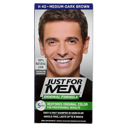 JUST FOR MEN Hair Color H-40 Medium Dark-Brown 1 ea (Pack of 7)
