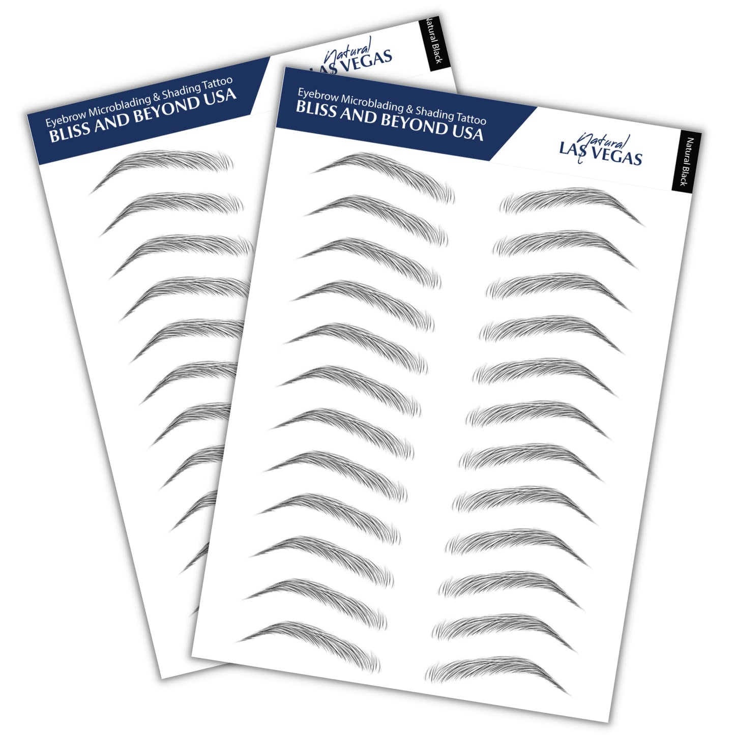 Bliss and Beyond USA, 2 Sheets Waterproof Eyebrow Tattoo Stickers, Long Lasting, Natural Looking Fake Eyebrows for Alopecia, Chemo, Cancer Gift. Same Beauty and Personal Care Bliss and Beyond USA Default Title