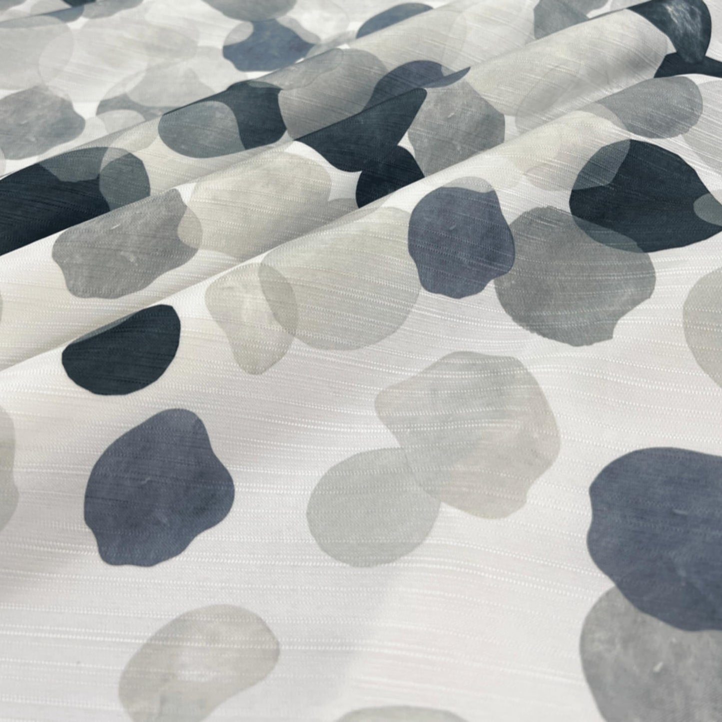 Serafina Home Modern Black Fabric Shower Curtain for Bathroom: Cascading Water Splash Pattern of Charcoal, Black, Light Grey and White