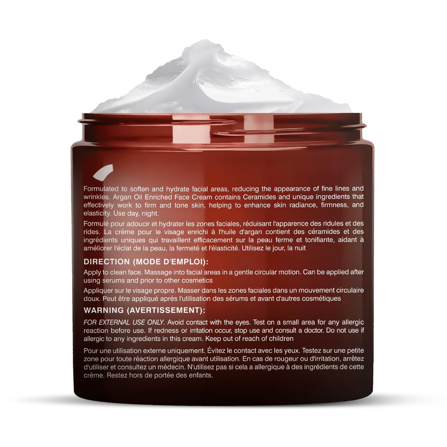 Majestic Pure Whipped Argan Oil Moisturizer Face Cream for Women & Men - With Vitamin E A, Collagen & Ceramides - Hydrates Dry Skin, Oily Skin