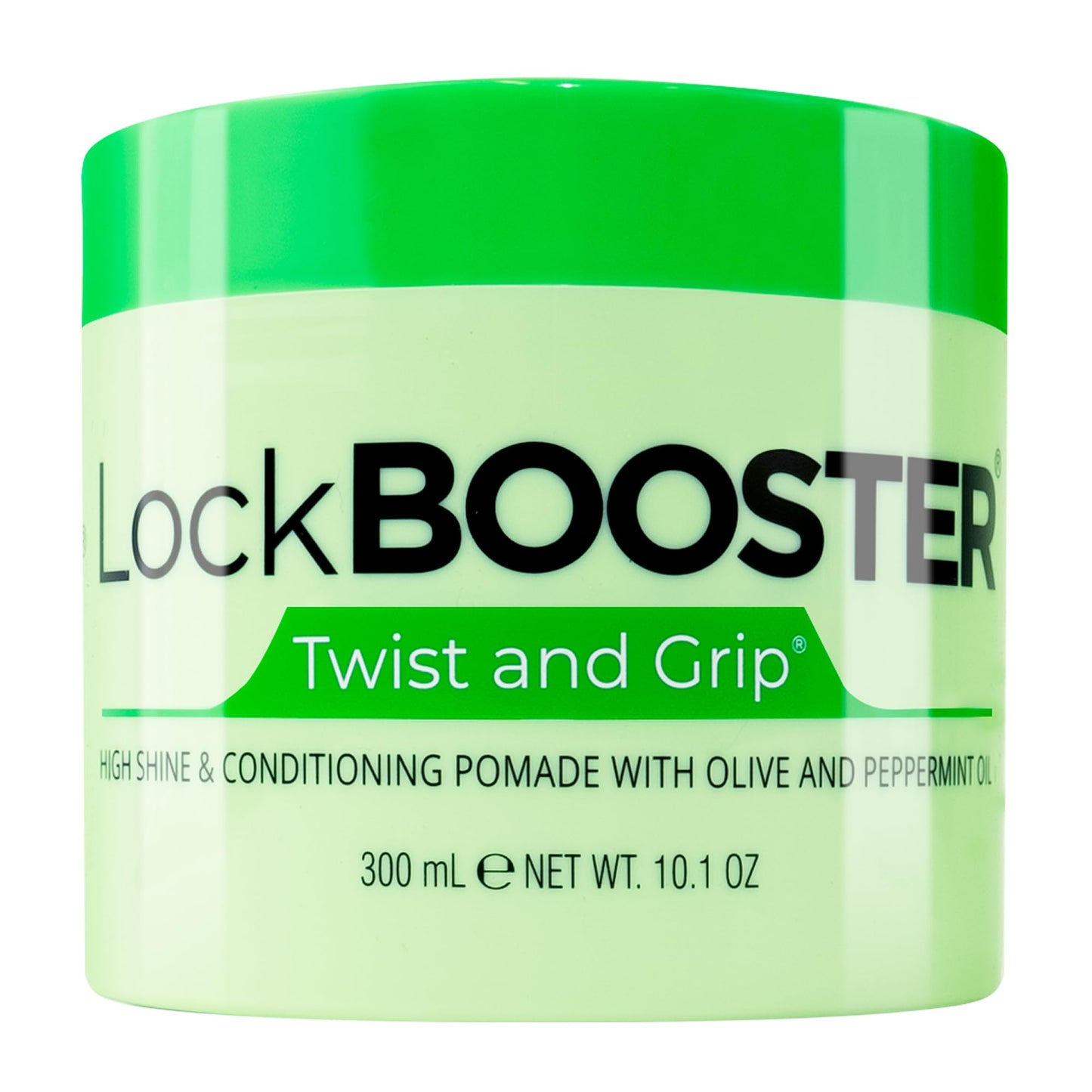 Style Factor Lock BOOSTER Twist & Grip Braid Gel (10.1 Oz.) with Olive and Peppermint Oil - Strong Hold, Flake-Free, Frizz-Free Hair Braiding Gel