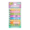 Lip Smacker Crayola Party Pack - 8 Moisturizing Lip Balms, Fun Flavors, Hydrating & Protecting, Glossy Finish - Cruelty-Free