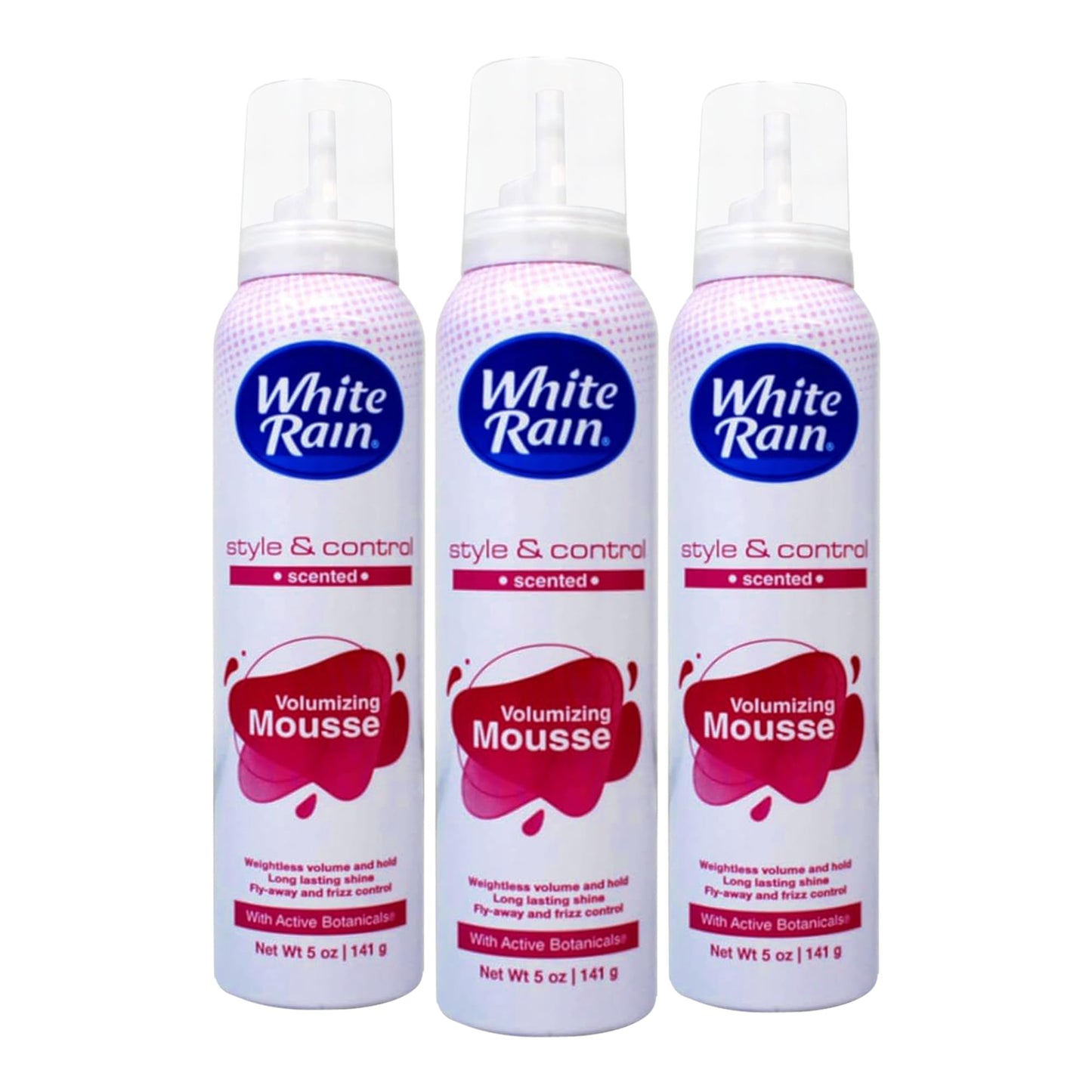 White Rain Volumizing Mousse for Hair Volume - 3 Pack 5 oz Each, Lightweight Styling Volume Hair Mousse for Women, Frizz Control & Root Lift, Fresh