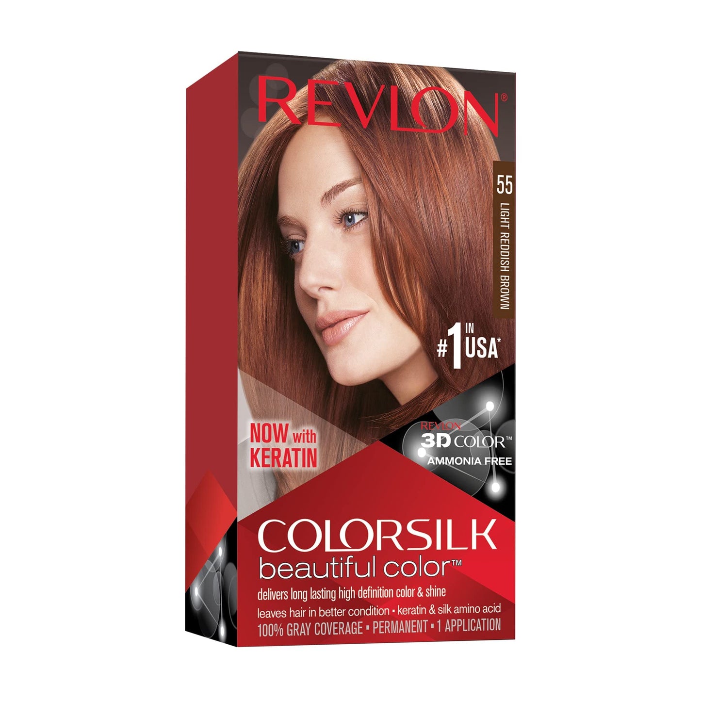 Revlon ColorSilk Hair Color 55 Light Reddish Brown 1 Each