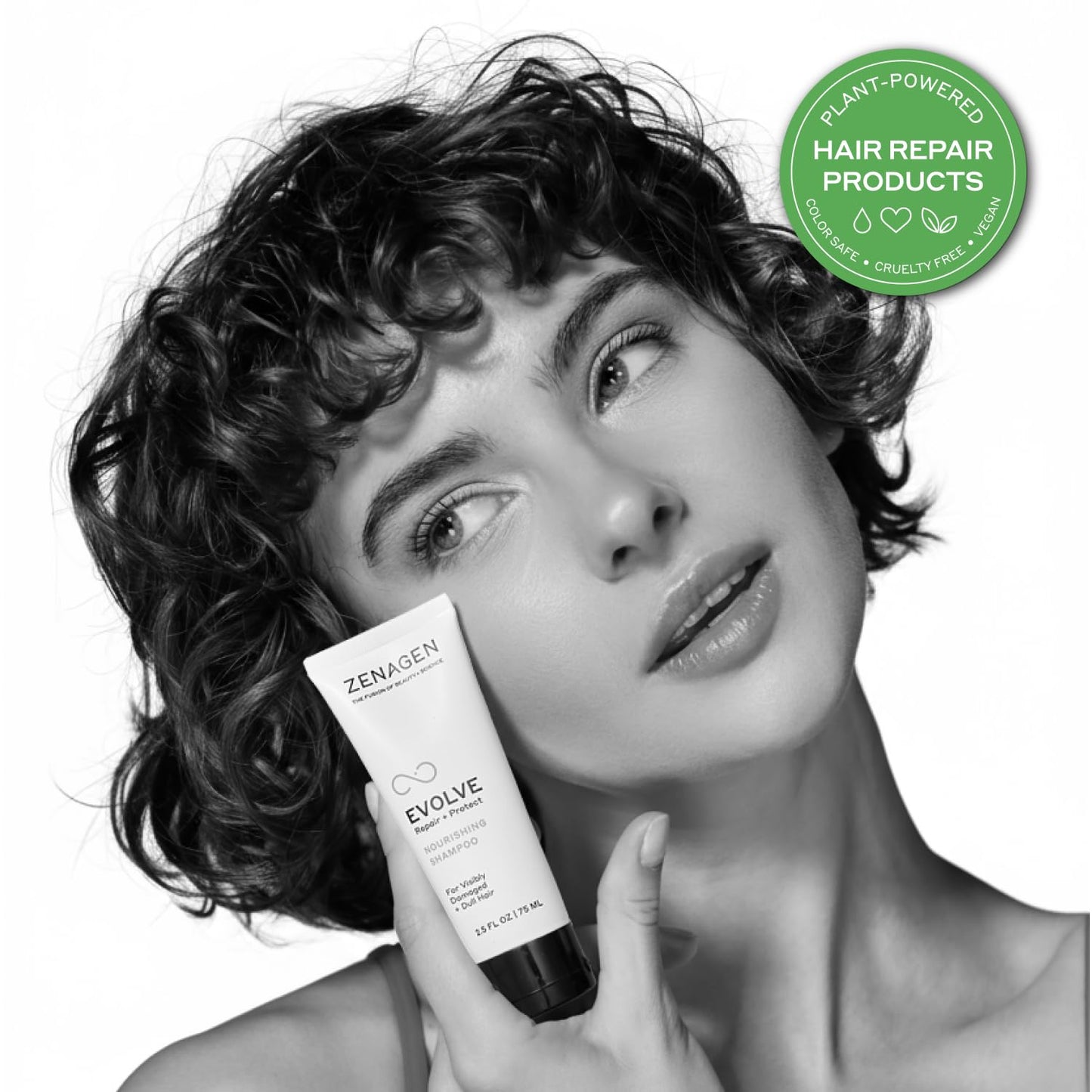 ZENAGEN Evolve Repair + Protect Travel Duo | Nourishing Shampoo + Conditioner, Repairs & Strengthens Damaged Hair, Promotes Thicker Fuller Growth
