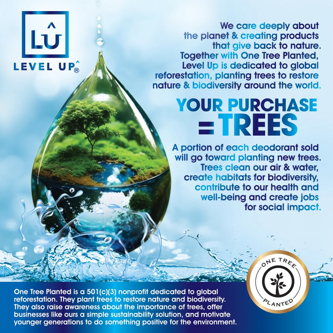 Level Up Boys Deodorant: Aluminum-Free Alcohol-Free, Paraben-Free, 24 Hr Odor Protection, Clean Fresh Scent, Kids & Tweens Made in the USA Beauty and Personal Care Level Up
