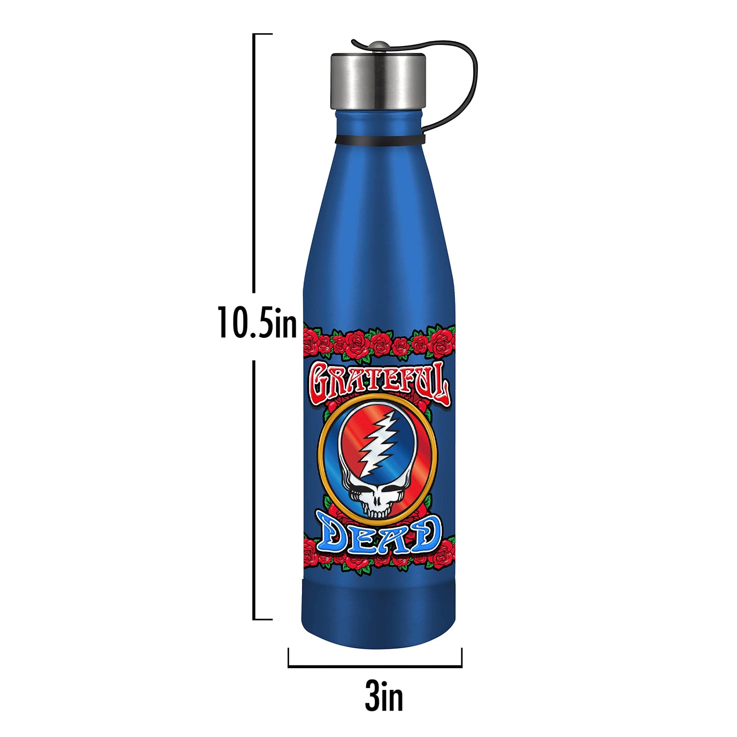 ICUP Grateful Dead Steal Your Face One Band 17 oz Stainless Steel Pin Bottle