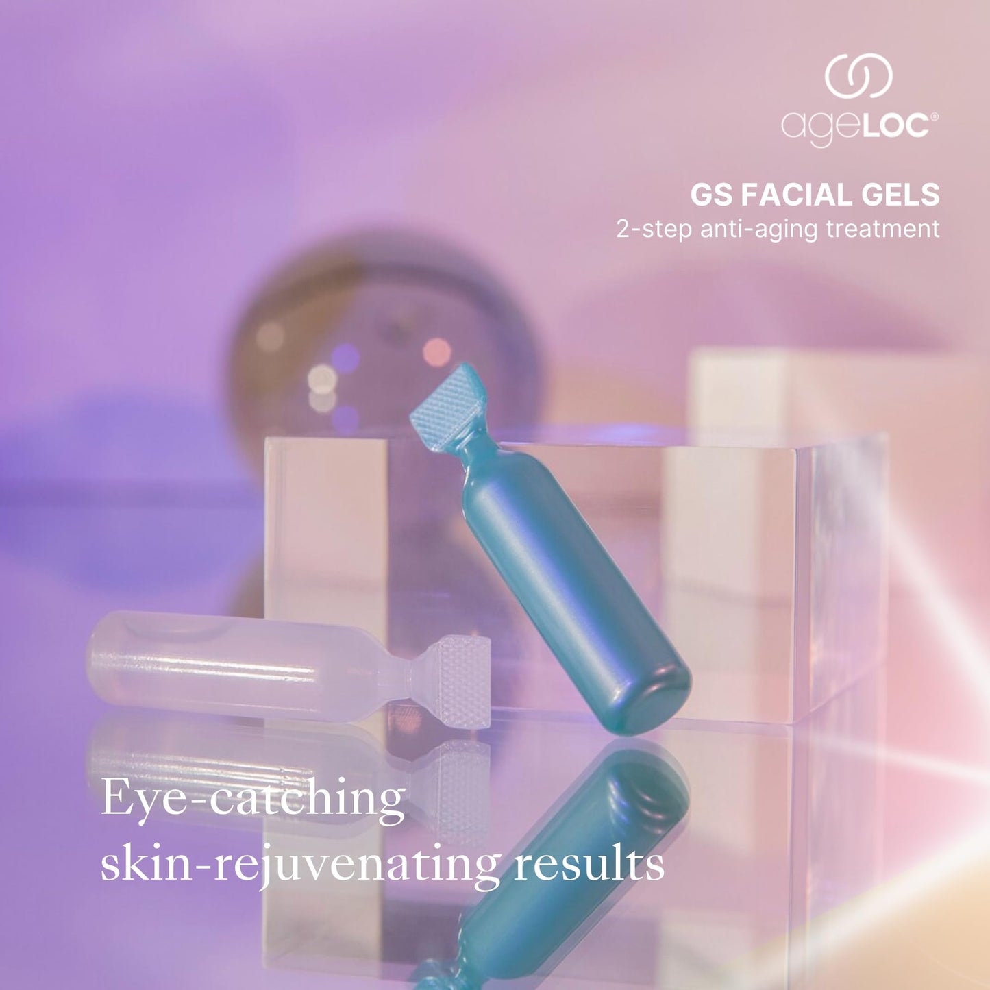 Nu Skin ageLOC GS Facial Gels | Expertly Formulated 2-Step At-Home Anti-Aging Treatment for Visibly Reduced Lines, and Glowing, Youthful Skin, Infused