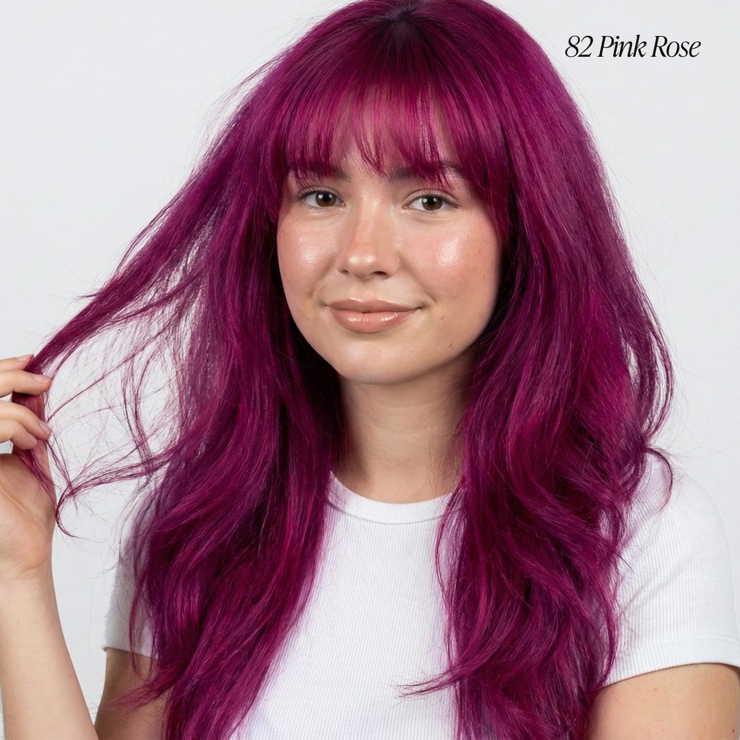 Adore Semi Permanent Hair Color (082 Pink Rose) (2 Pack) | Vegan & Cruelty-Free Pink Hair Dye | No Ammonia, No Peroxide, No Alcohol | 4 Fl Oz