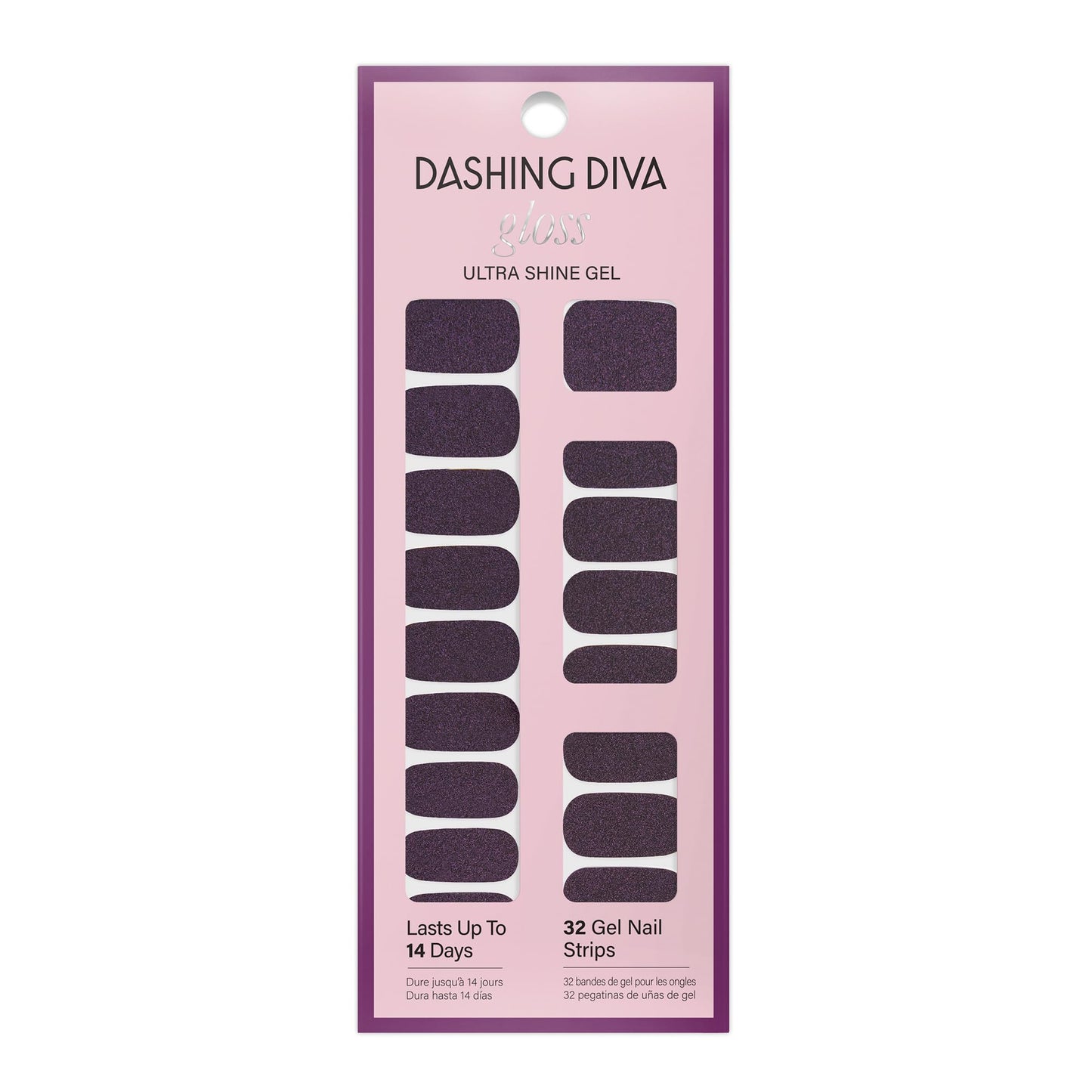 Dashing Diva Gloss Nail Strips - Fig Pop | UV Free, Chip Resistant, Long Lasting Gel Nail Stickers | Contains 32 Nail Wraps, 1 Prep Pad, 1 Nail File Beauty & Personal Care Dashing Diva