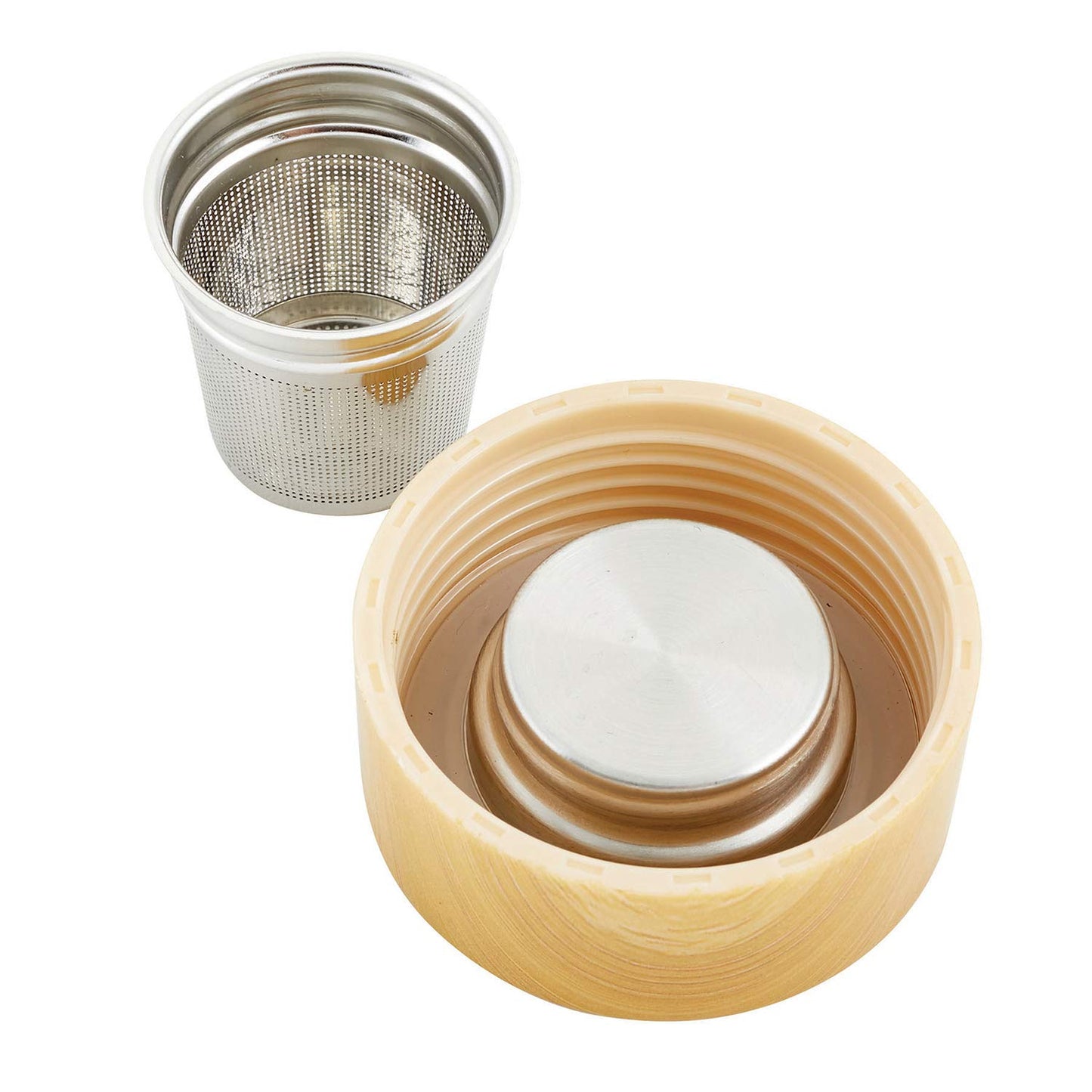 SB Design Studio SIPS F1404 Glass Water Bottle with Built-In Tea Infuser, 12-Ounces, Tea Time