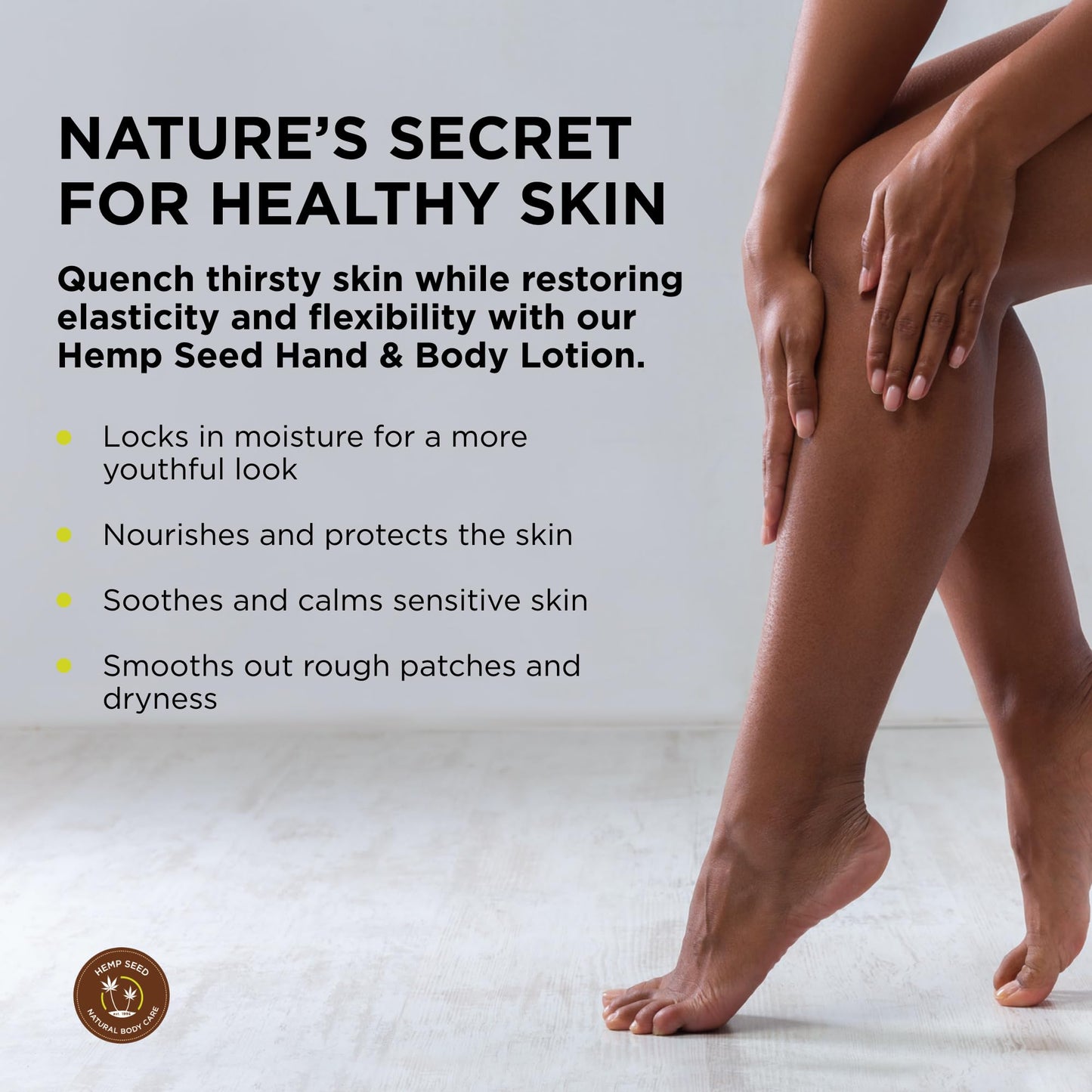 Hemp Seed Hand & Body Lotion, Skinny Dip Scent - 16 oz. - Soothe Dry Skin - Argan Oil, Hemp Seed Oil - Light, Non-Greasy Formula - Vegan & Cruelty