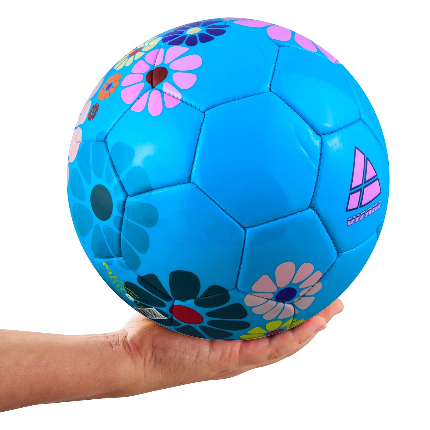 Vizari Blossom Soccer Ball, Blue/Pink, 5