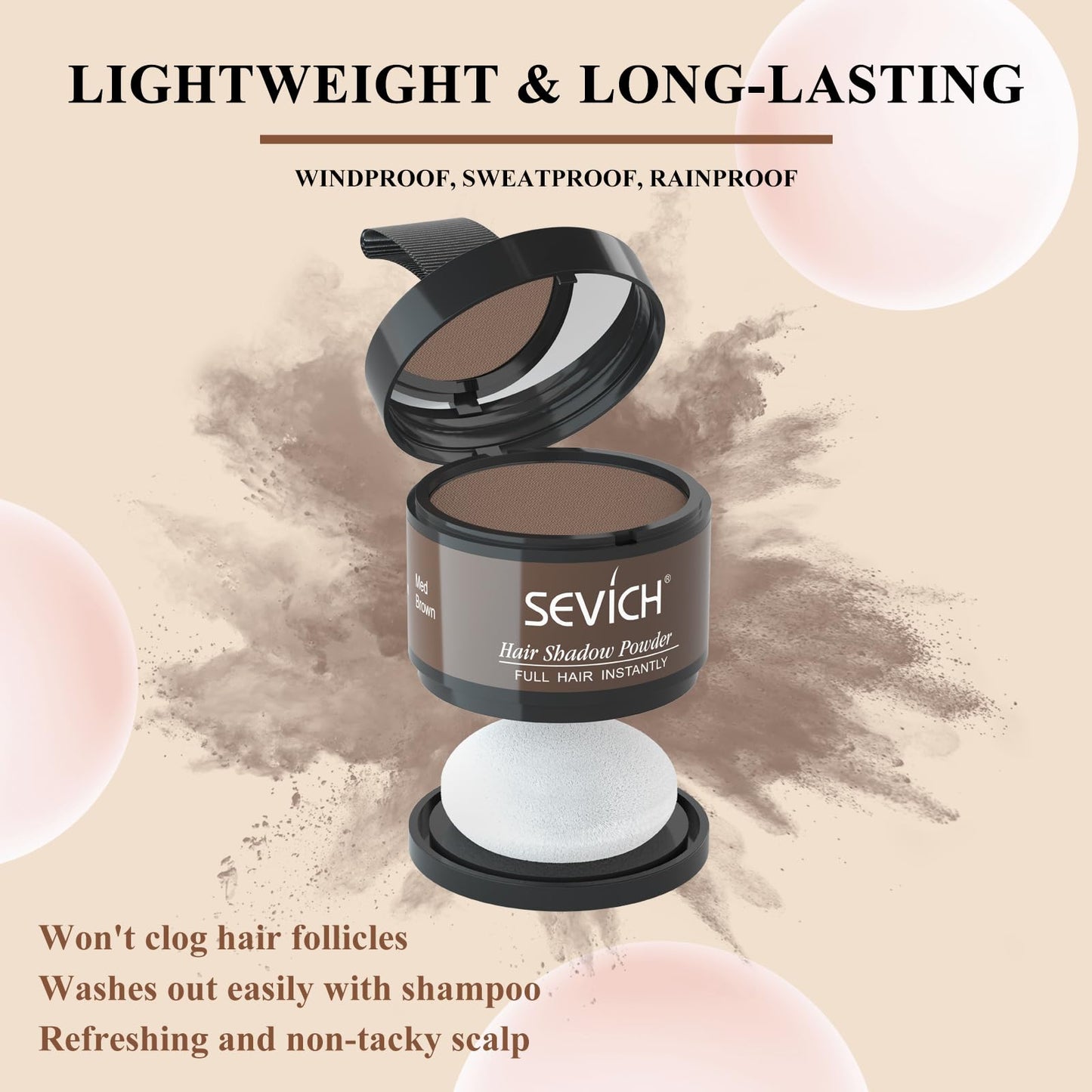 Sevich Hairline Powder,Instantly Conceals Hair Loss, Root Touch up Powder, Hair Shadow Toppers for Women & Men, Touch Up for Thinning Gray Hair Beauty and Personal Care SEVICH
