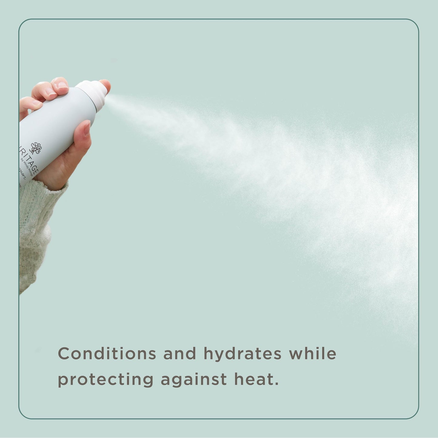 Hairitage Argan Oil Heat Protectant Spray for Dry Hair and Re-Heat Styling - Hydrating and Conditioning Formula - Argan Oil + Rice Protein - Protects