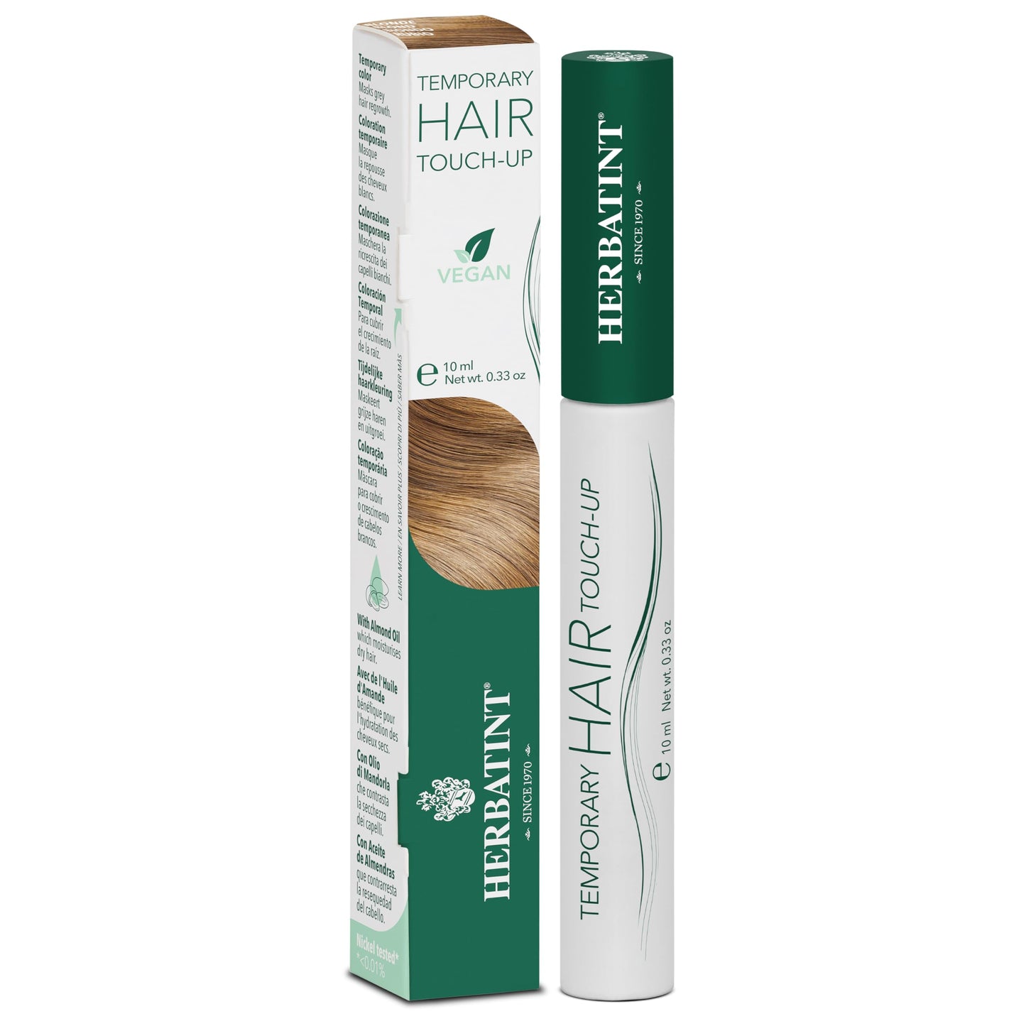 Herbatint Temporary Hair Touch-Up - Instantly Mask Grey Roots Between Coloring with Easy To Apply Precision Brush Kit - Natural-Looking Concealer