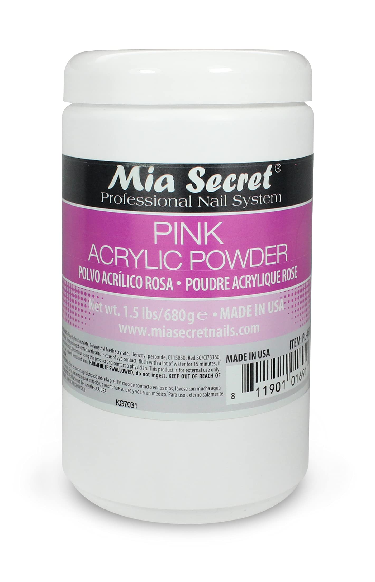 Mia Secret pink Acrylic Powder 1.5 lbs - Made in USA Beauty & Personal Care Mia Secret