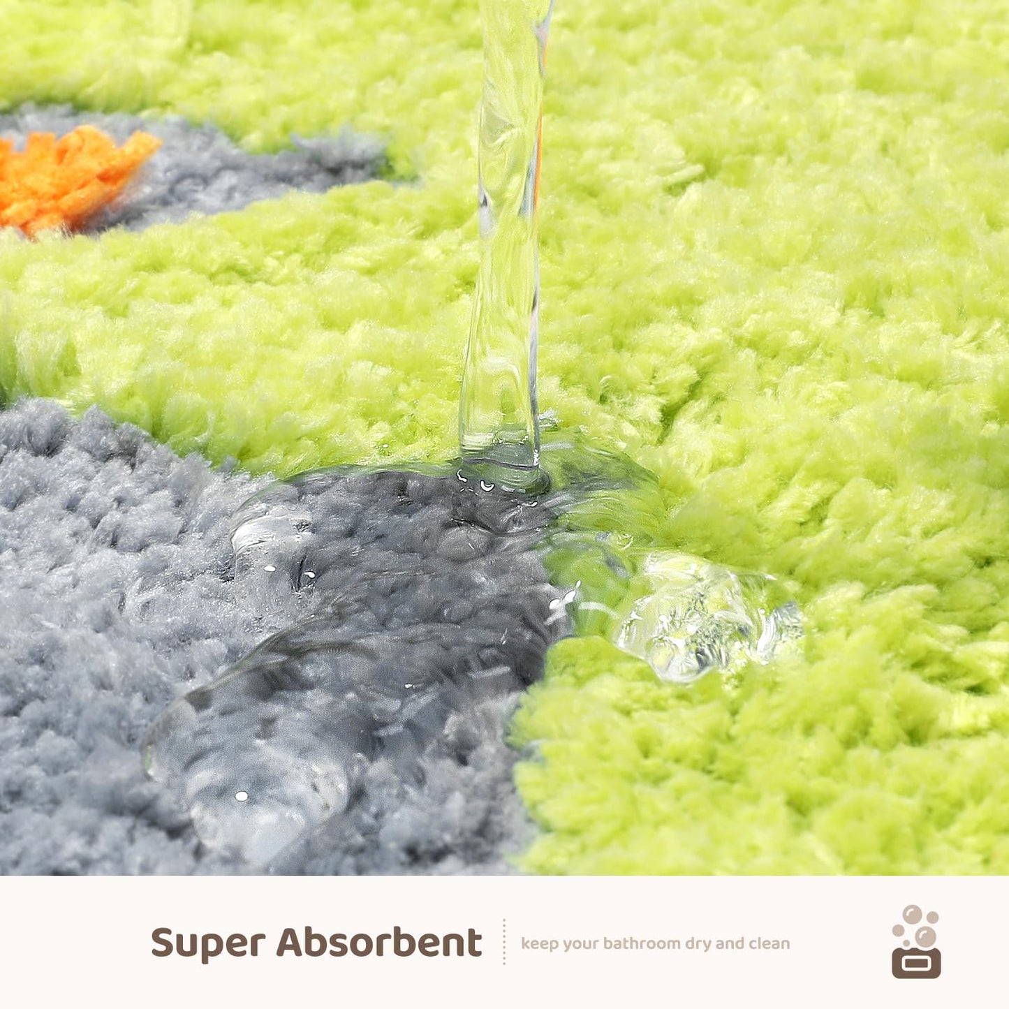 Molesun Dinosaur Bath Mat Non Slip, Bath Rug Soft Shower Rug Plush Microfiber Water Absorbent Thick Shaggy Floor Mats for Bathroom, Bedroom, Kitchen…