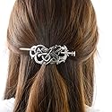 Viking Celtic Hair Slide Hairpins- Viking Hair Accessories Celtic Knot Hair Barrettes Antique Silver Hair Sticks Irish Hair Decor for Long Hair