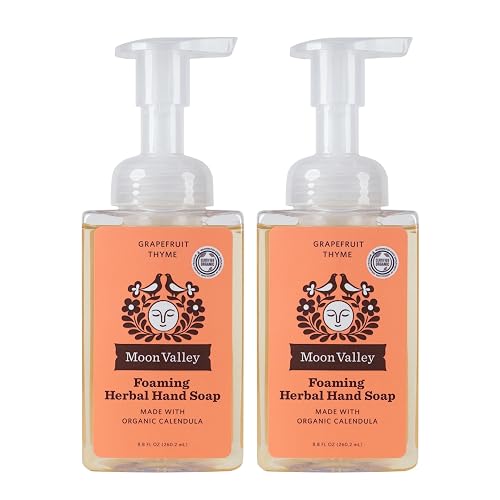 Moon Valley Herbal Foaming Hand Soap, Grapefruit Thyme 2 Pack, Vegan, Recyclable Bottle Beauty & Personal Care Moon Valley Organics
