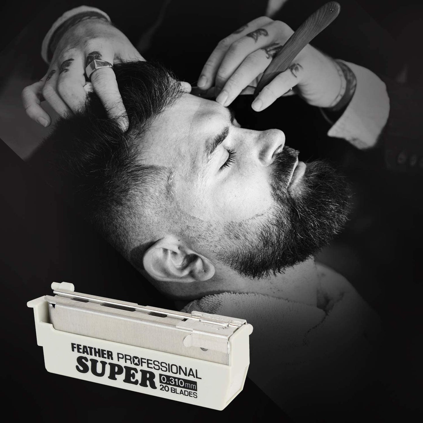Feather Artist Club ProSuper Razor Blades - Single Straight Edge Razor Blades With Guard Refills For Shaving - For Men & Barbers (100 Count) Beauty and Personal Care Feather