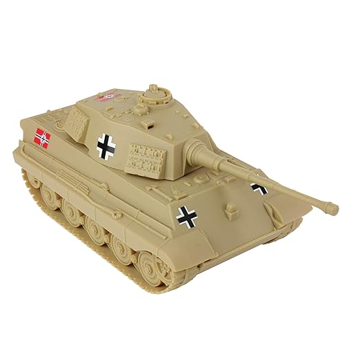 BMC WW2 German King Tiger Tank - Tan 1:32 Vehicle for Plastic Army Men