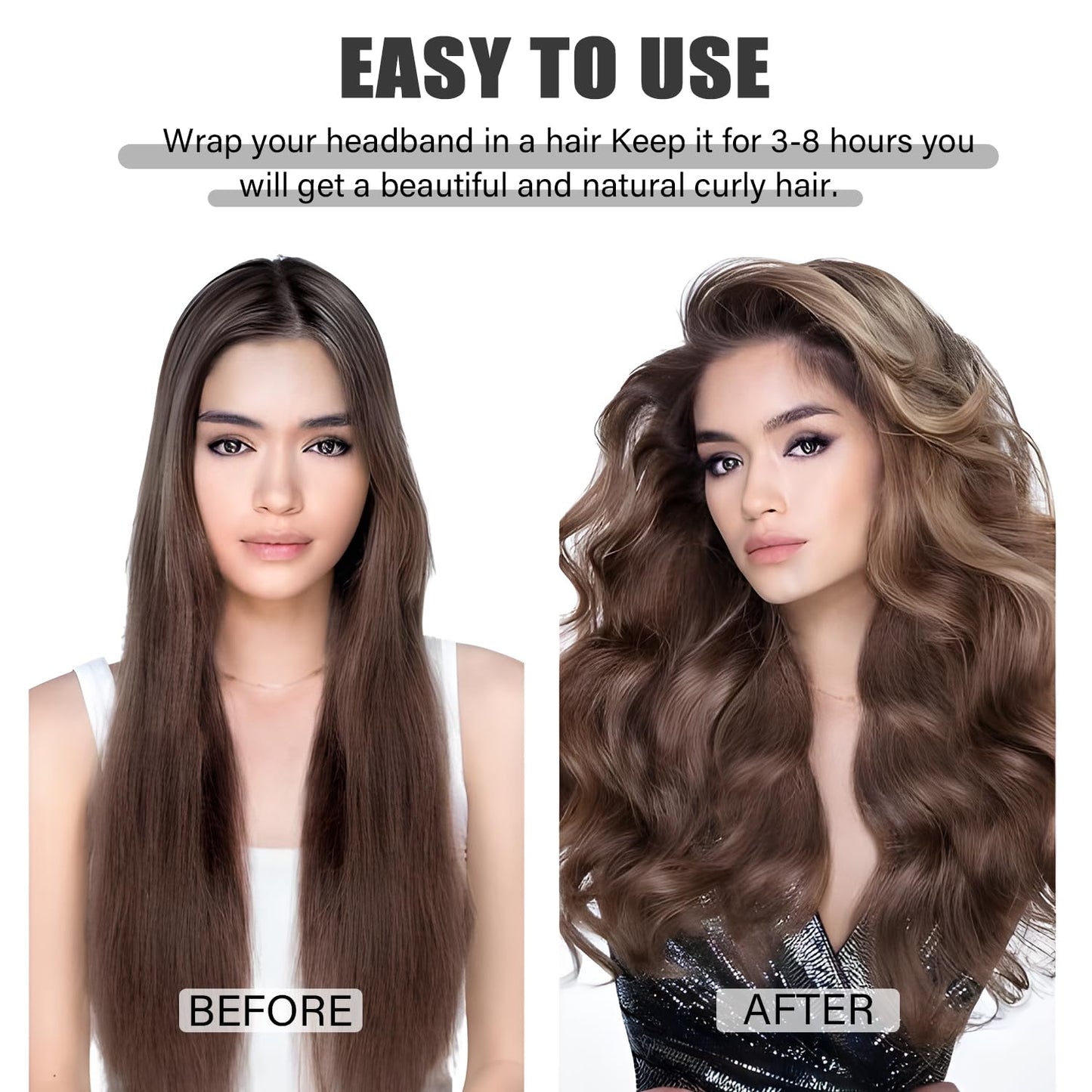 Heatless Velvet Hair Curlers to Sleep in Heatless Curling Rod Headband For Long Hair Overnight No Heat Curls for Women Long Hair Waves - 6 Pieces Set