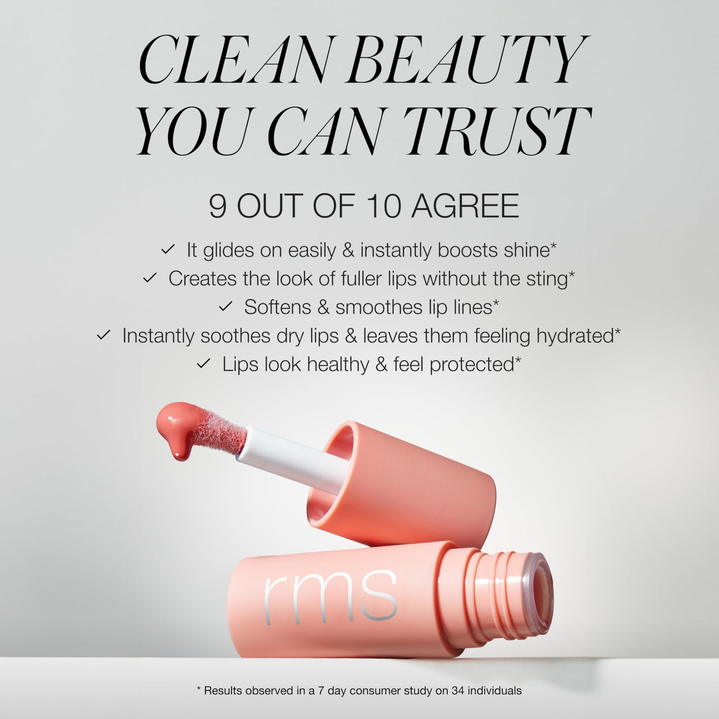 RMS Beauty Legendary Lip Oil - High-Shine Hydrating Lip Gloss Oil - 8-Hour Moisture with Bitter Cherry & Jojoba Oil - 0.17 oz