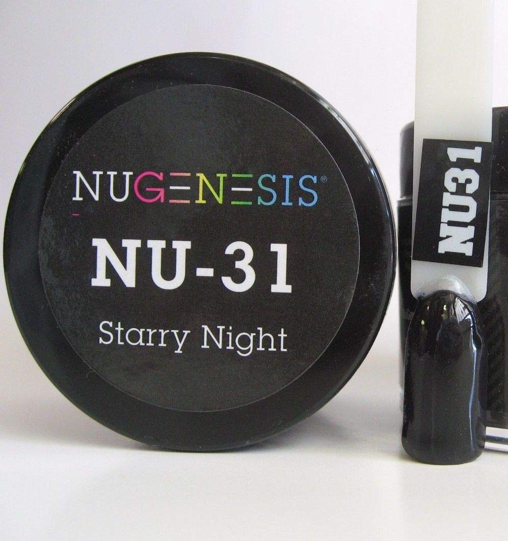 NuGenesis Nail Dipping Powder Color 1.5oz/43g Jar - (NU31 STARRY NIGHT) Beauty & Personal Care Nugenesis
