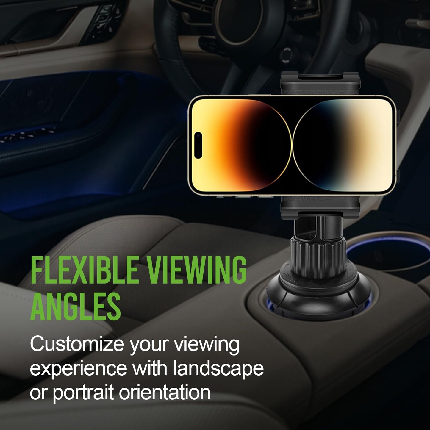 Cellet Car Cup Holder Phone Mount, Phone Holder Mount Cradle Universal Adjustable Compatible for Apple iPhone, Samsung Galaxy, Moto, Google Pixel…