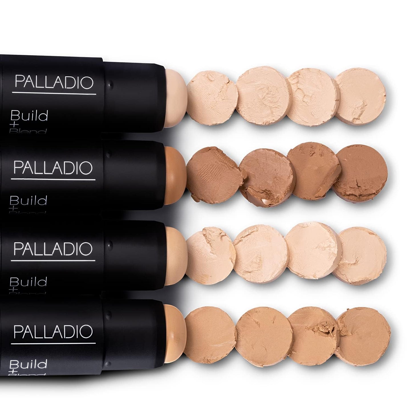 Palladio BUILD & BLEND Foundation Stick, Medium Coverage Buildable Contour Stick for Face, Ultra Blendable Creamy Formula for a Natural Shine Free