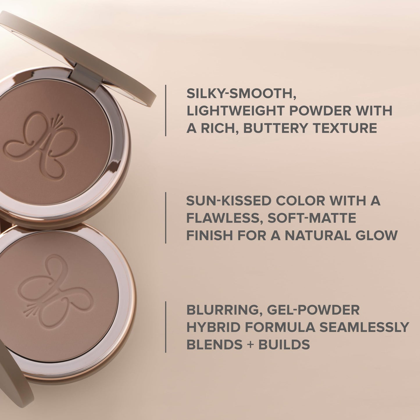 Anastasia Beverly Hills Smooth Blur Bronzer - Weightless Sun-Kissed Pressed Powder for Sculpting, Warming, and Blurring Skin Texture - Beach Bum
