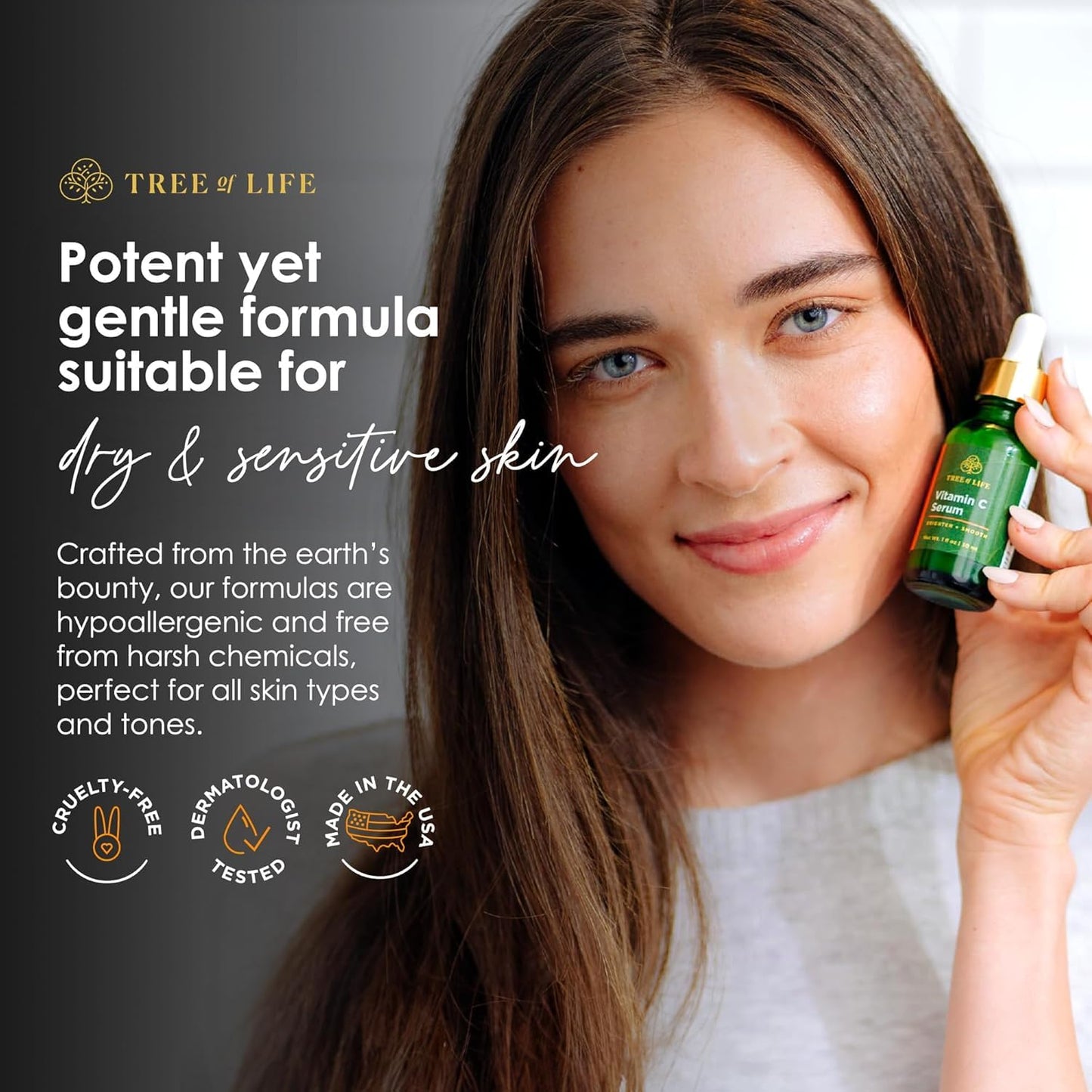 Tree of Life Beauty Vitamin C Skin Care Set, Skin Brightening Face Oil for Dark and Age Spots, Facial Serums for Dry and Sensitive Skin