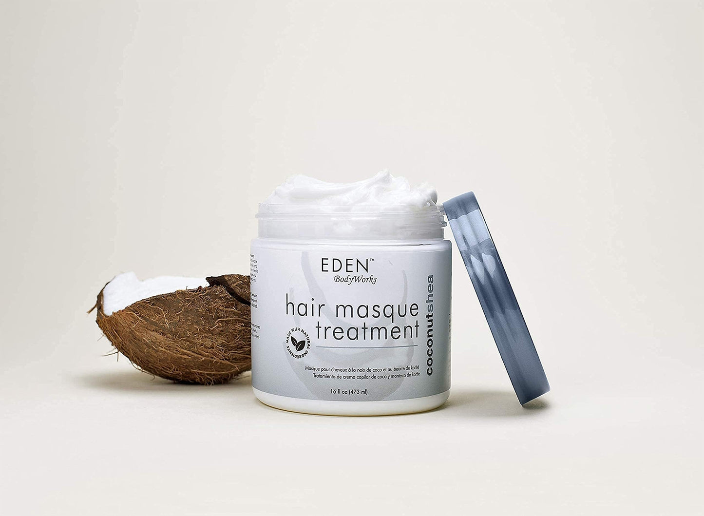 EDEN BodyWorks Coconut Shea Moisturizing Hair Masque Treatment | 16 oz | Hydrate, Protect, Soften, Add Shine - Packaging May Vary