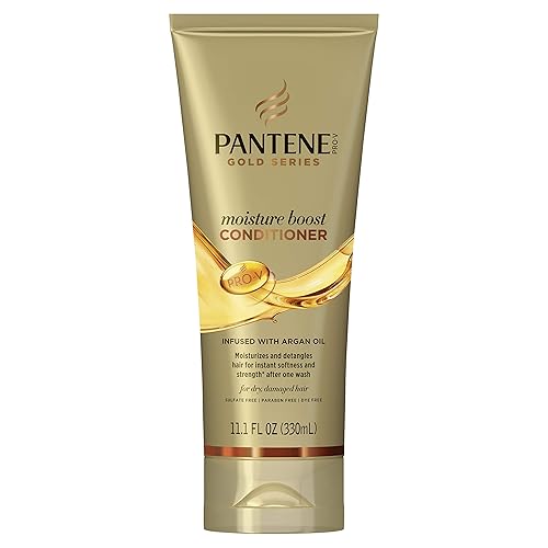 Pantene Pro-v Gold Series Moisture Boost Conditioner Infused with Argan Oil, 11.1 Fluid Ounce