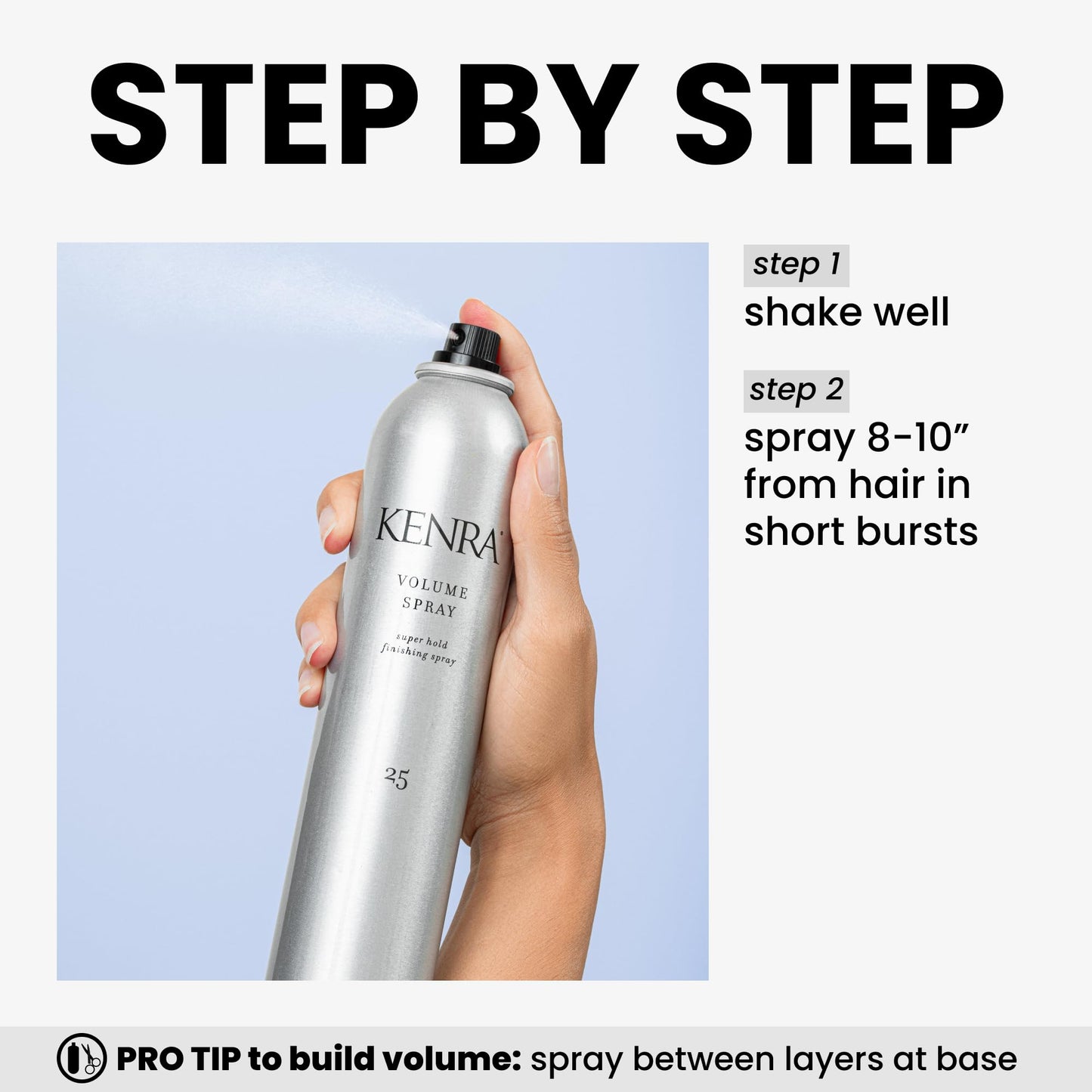 Kenra Professional Volume Spray 25 50% | Super Hold Finishing & Styling Hairspray | Flake-free & Fast-drying | Wind & Humidity Resistance | All Hair
