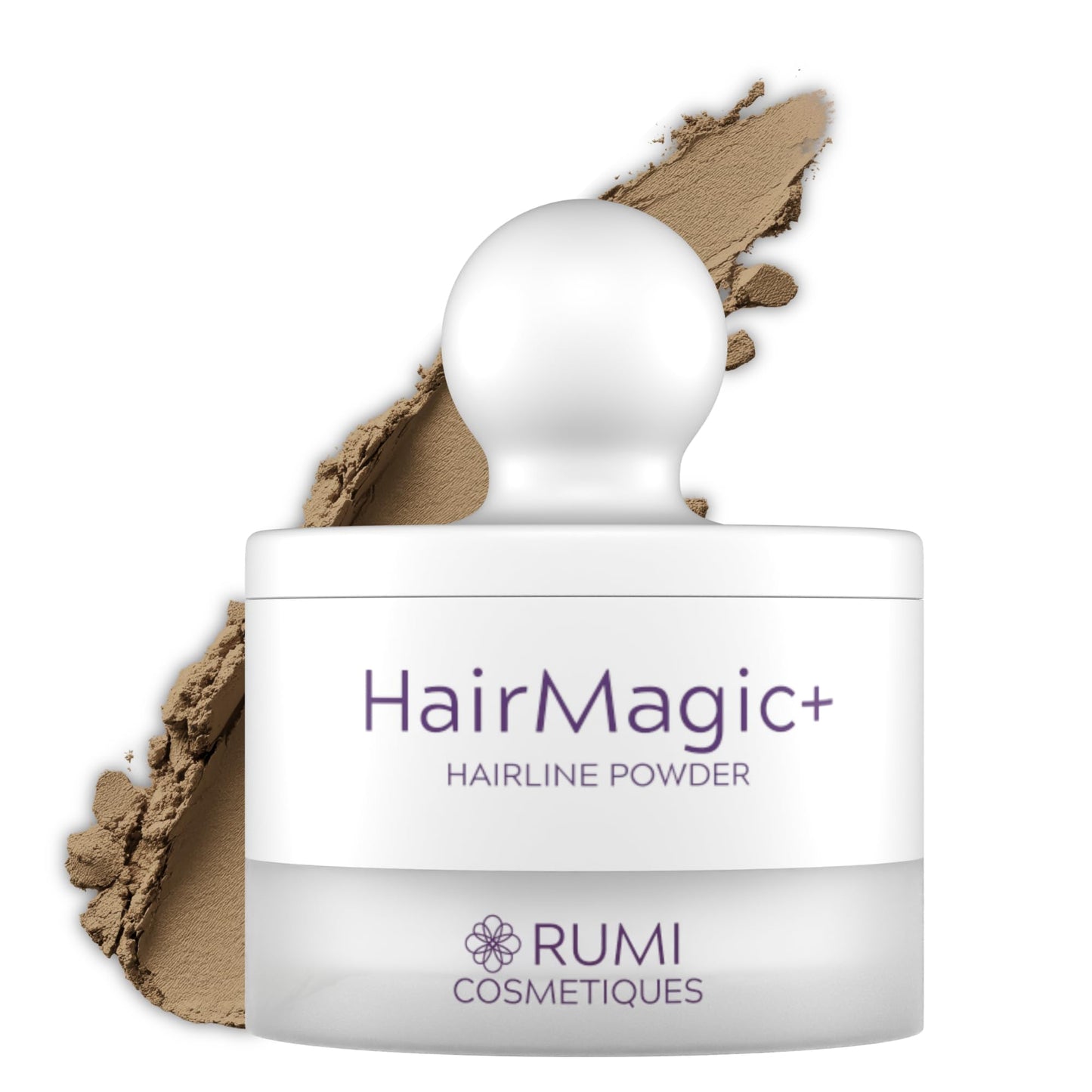Rumi Cosmetiques HairMagic+ Root Touch Up Powder for Mature Women - Instant Gray Hair Coverage & Hairline Filler - Water-Resistant, Natural Finish