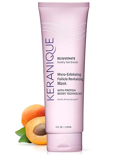Micro Exfoliating Mask for Scalp & Hair - Keranique Clarifying Scalp Scrub for Women - Cleansing & Moisturizing Scalp Detox Conditioner - Creates