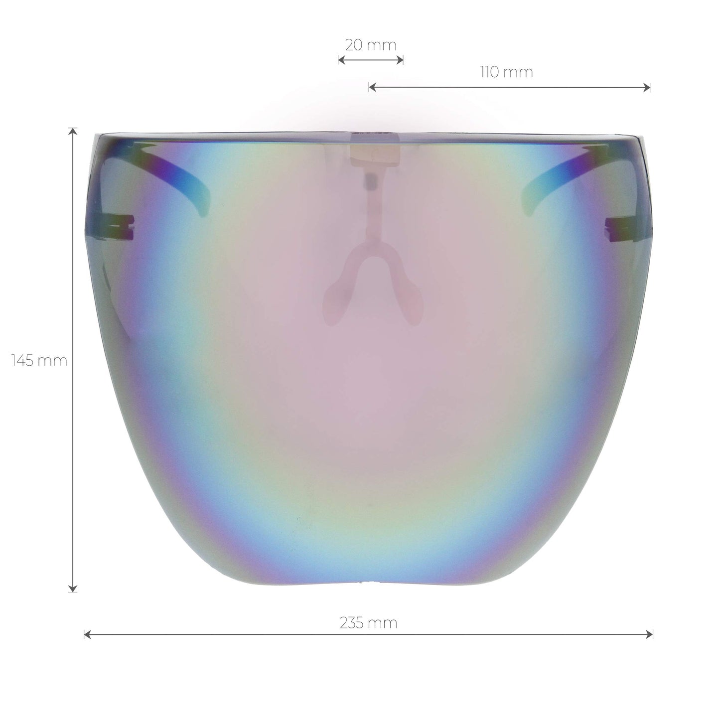 zeroUV - Protective Face Shield Full Cover Visor Glasses/Sunglasses (Anti-Fog/Blue Light Filter) (Black/Pink Mirror)