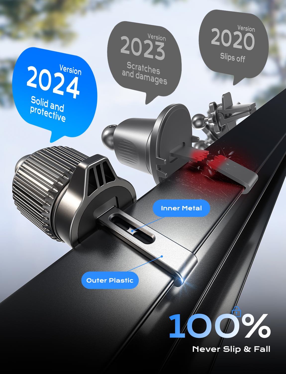 CHGeek for 15W Magsafe Car Mount Charger, Wireless Car Charger Magnetic Car Phone Holder Mount Fit iPhone 16 15 14 13 Magsafe Case…