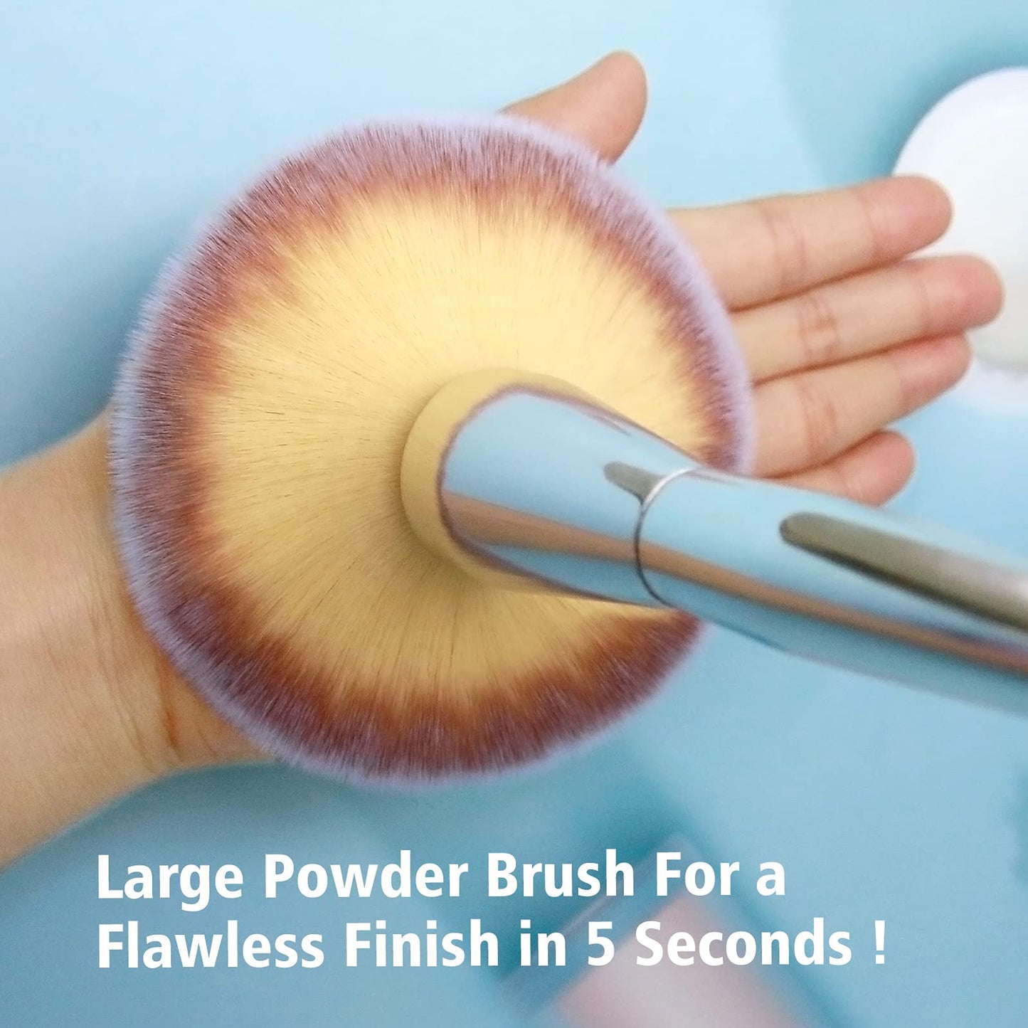Foundation Brush,Daubigny Large Powder Brush Flat Arched Premium Durable Kabuki Makeup Brush Perfect For Blending Liquid,Cream and Flawless