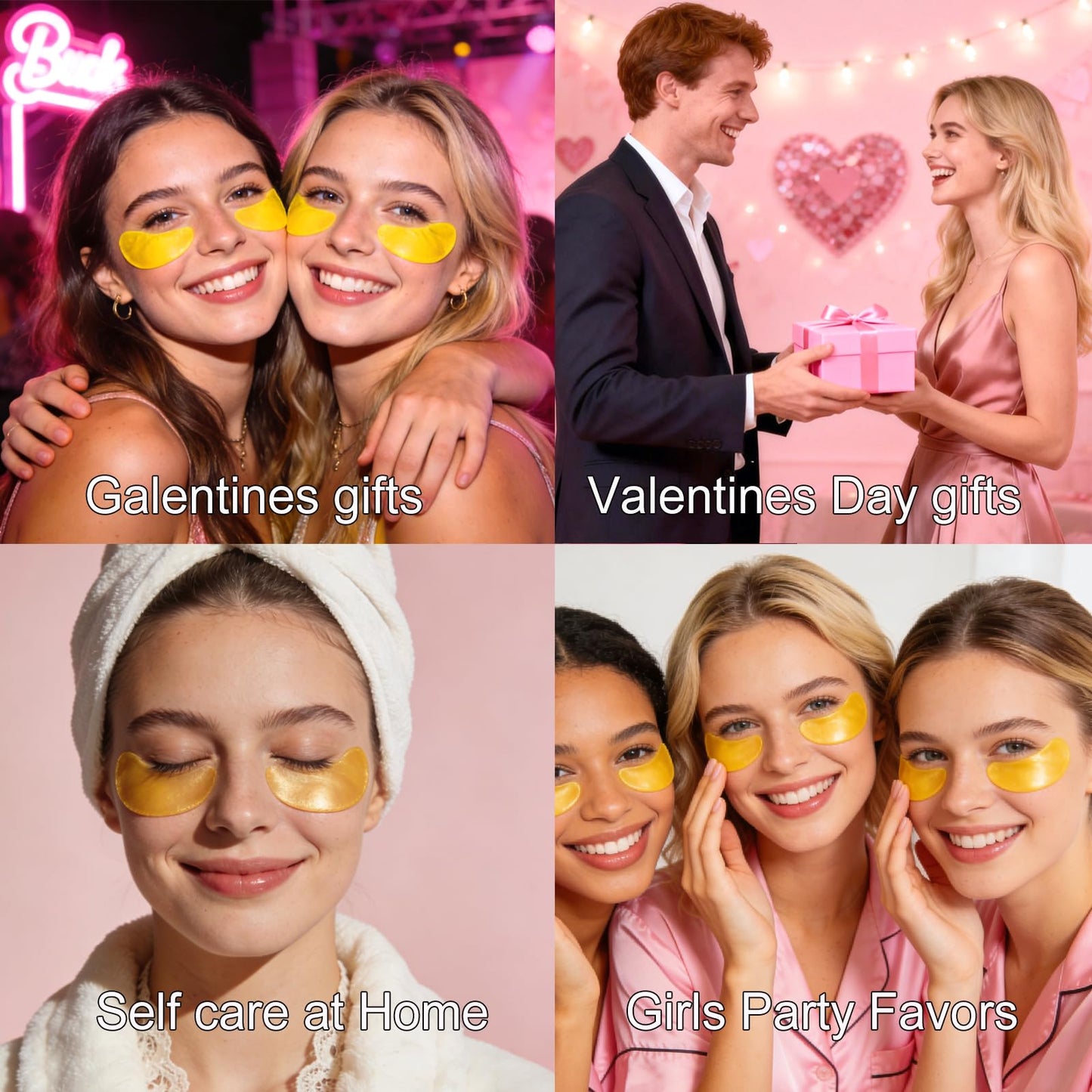 30 Pairs 24K Gold Eye Masks & Lip Masks, Under Eye Patches for Puffy Eyes, Lip Mask Skincare, Small Gifts, Bridesmaid Gifts, Bridal Shower Gifts Beauty and Personal Care Miniling