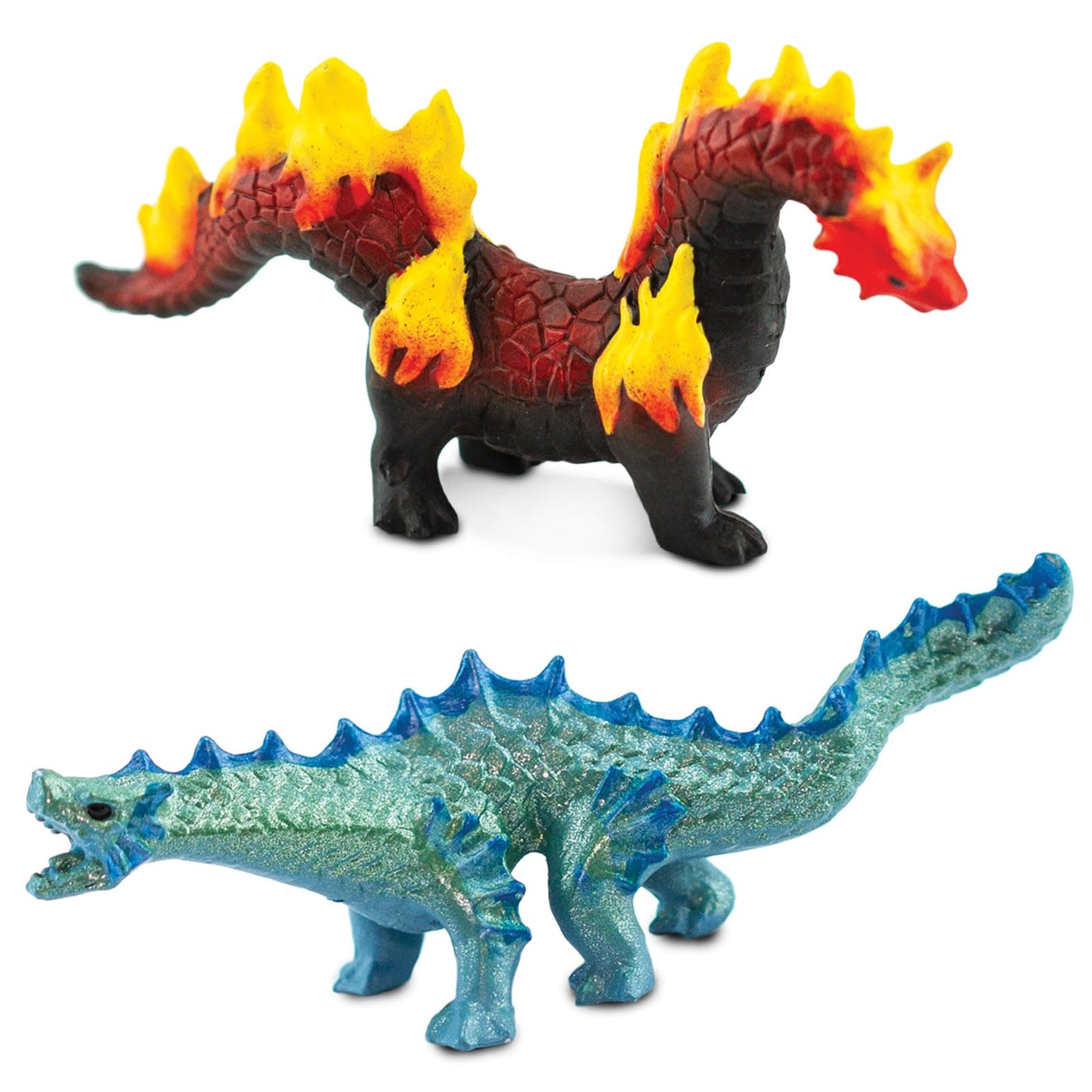 Safari Ltd. Dragons of the Elements TOOB - 6 Miniature Elemental Dragon Figurines - Fantasy Toy Set for Boys, Girls and Kids Ages 3+
