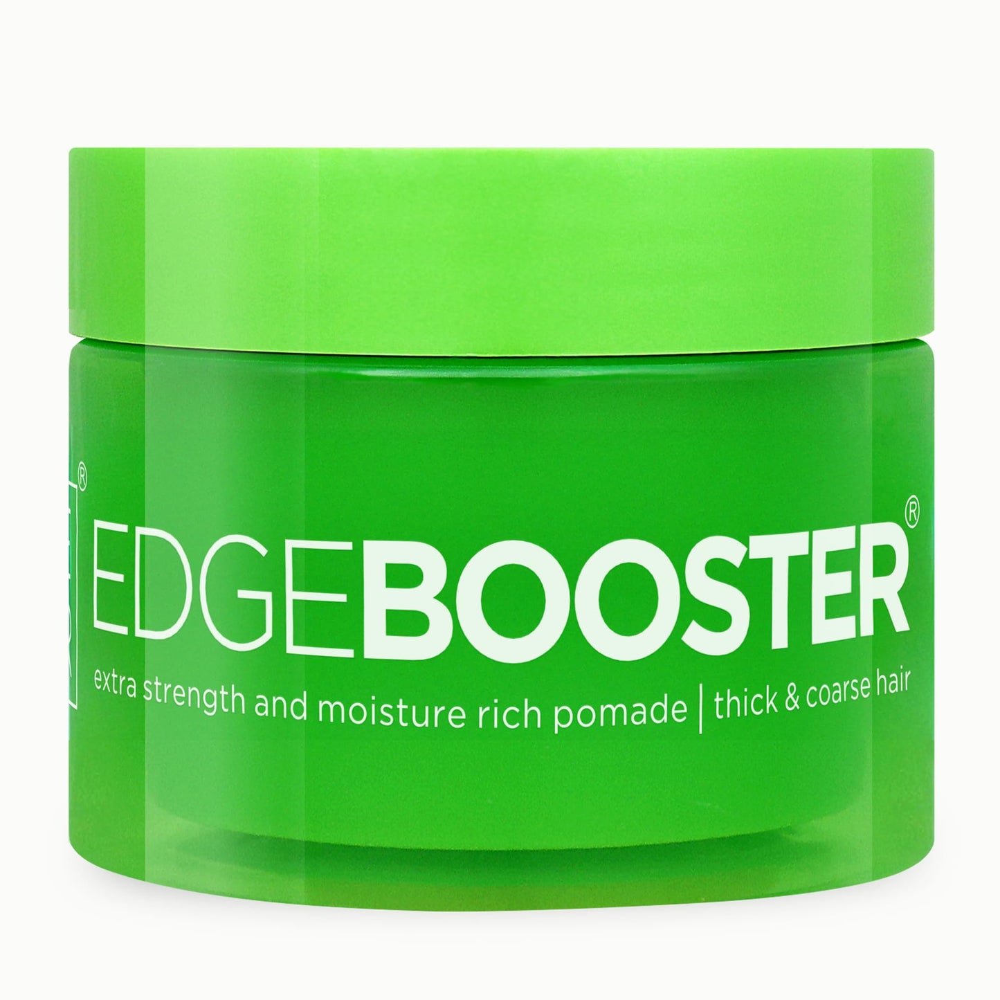 Style Factor Edge Booster Extra Strength & Moisture Rich Pomade | Strong Hold Edge Control Gel for Thick & Coarse Hair | High Shine, Non-Greasy