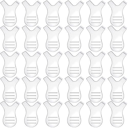 Yaomiao 30 Pcs Y Lash Lift Tool Y Shape Lash Lift Brush Silicone Eyelash Separator Tool Perm Brush for Eyelash Extension Makeup Supplies(Clear Color)