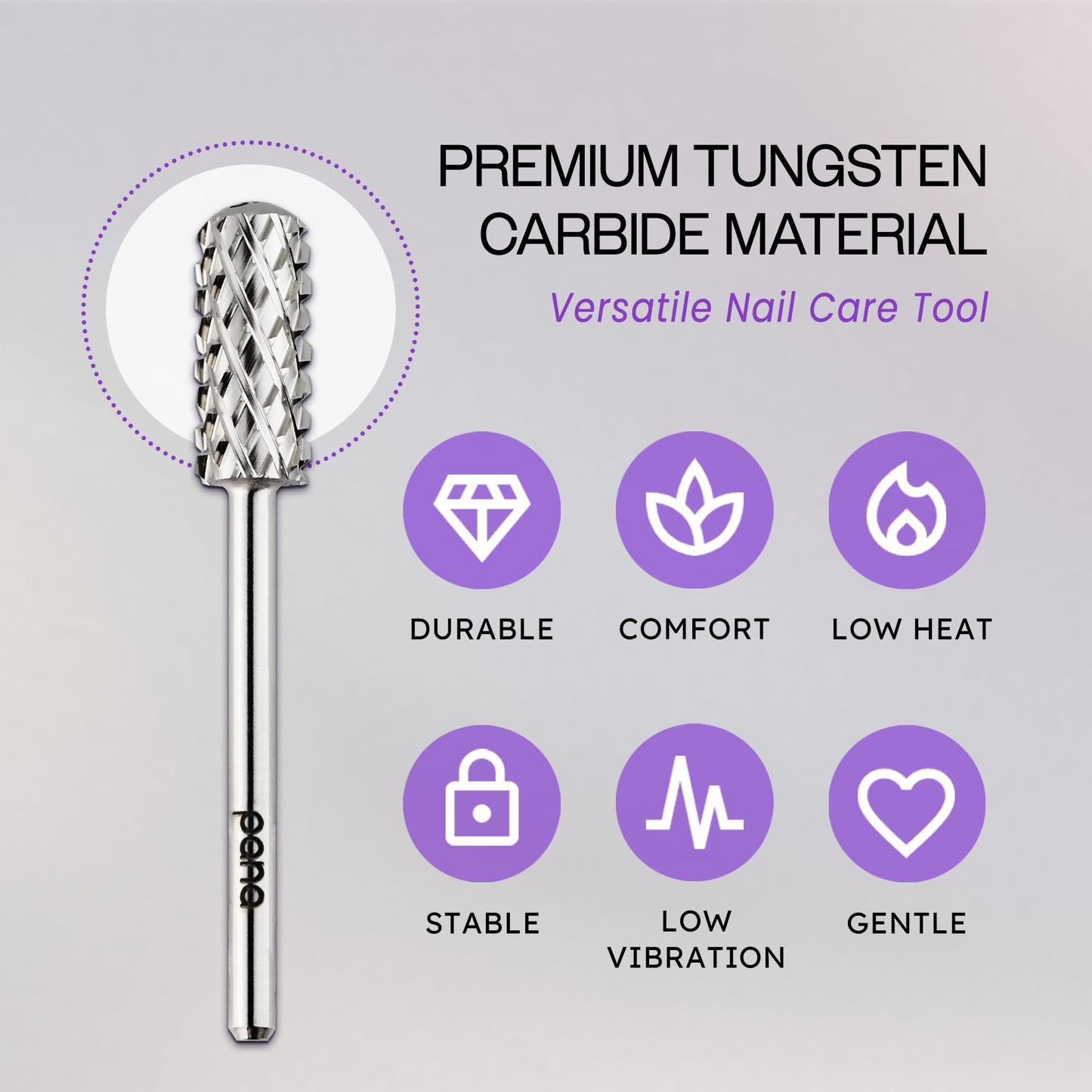 PANA 3/32" Small Barrel Smooth Top Silver Carbide Nail Drill Bit for Manicure, Pedicure and Acrylics (Grit: 4X Extra Coarse - 4XC, 1pc)
