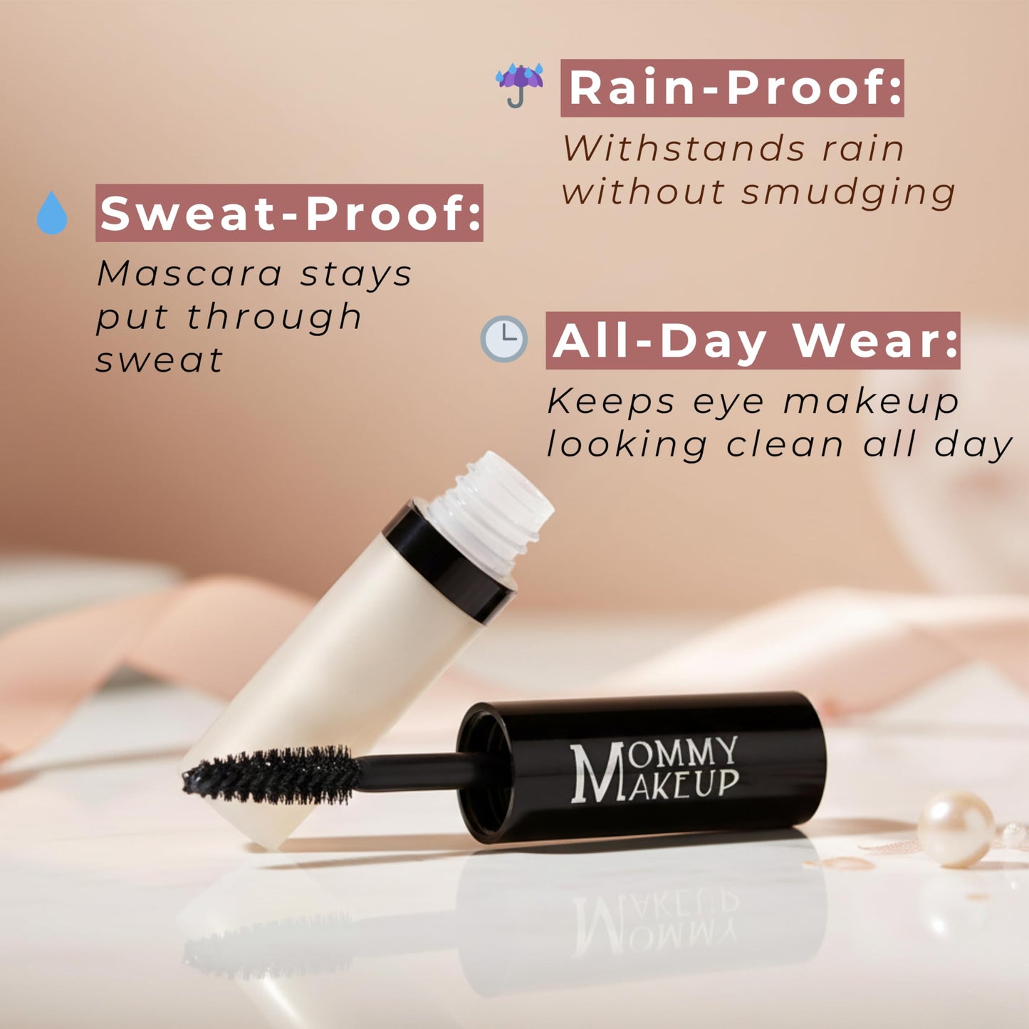 Lash Shield Waterproofing Top Coat for Mascara & Brows - Sweatproof, Tear-proof, Waterproof, Smudge-proof Mascara Fixer - Long Lasting Clear Eyelash