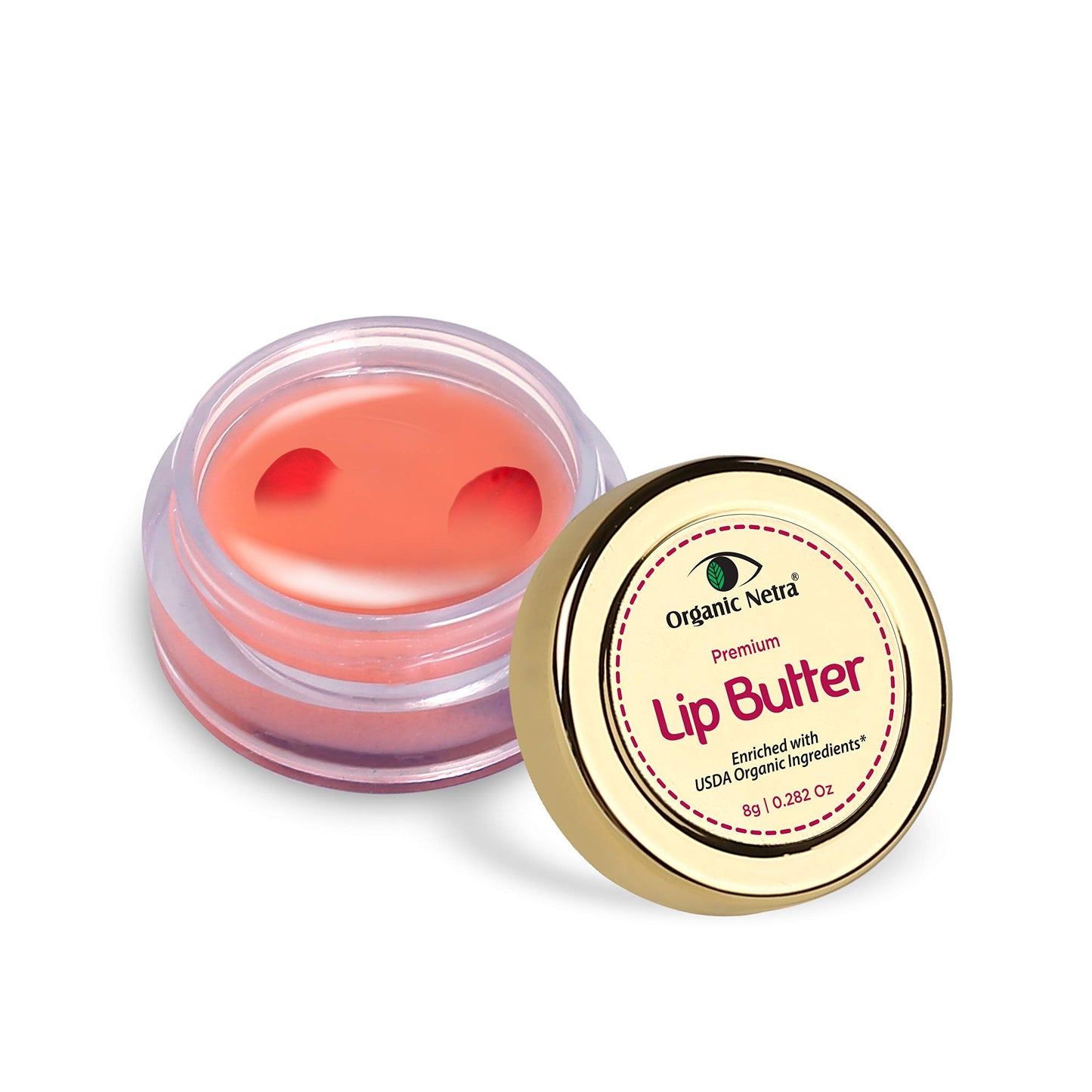 Organic Netra Premium Lip Butter - Moistures Lips - Lips Mask for All Occasions - Perfect for Everyone - Enriched with Organic and Natural Beauty and Personal Care Organic Netra