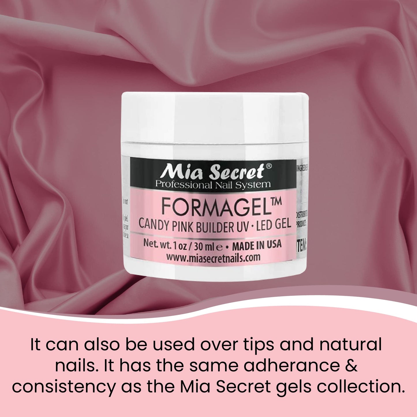 Mia Secret Nudes 1oz Formagel Gel Nail Builder - UV Led Gel - Cover Blush - Cover Tan - Candy Pink Pick Yours (Candy Pink) Beauty & Personal Care Mia Secret
