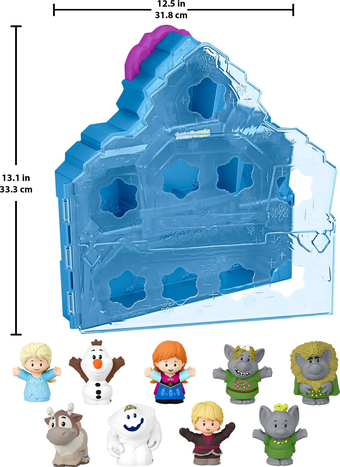 Fisher-Price Little People Disney Frozen Carry Along Castle – Toddler Playset with Figures for Pretend Play, Kids Ages 18+ Months